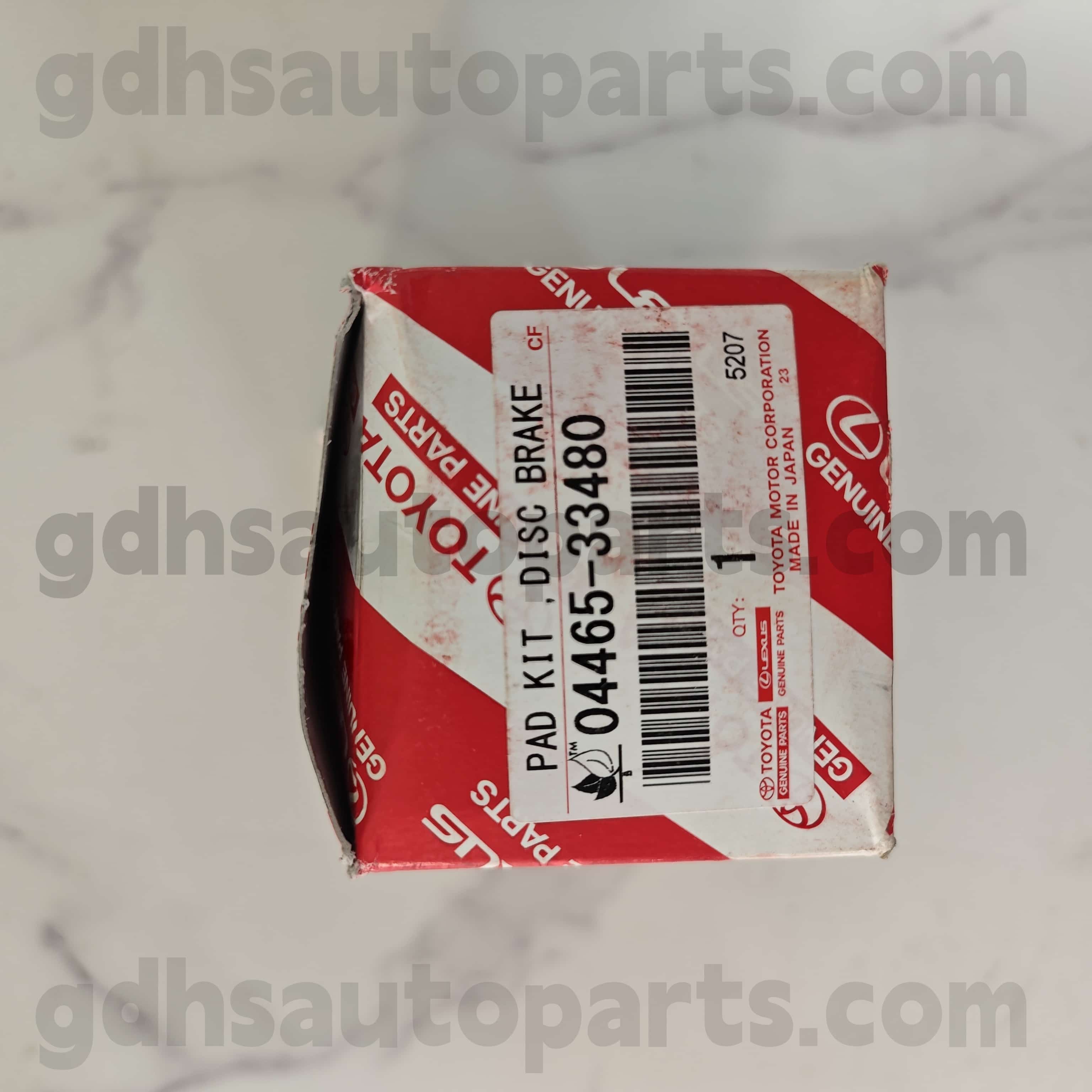 04465-33480 Toyota valódi alkatrészek Elülső fékbetétek Venza-hoz Axvh70