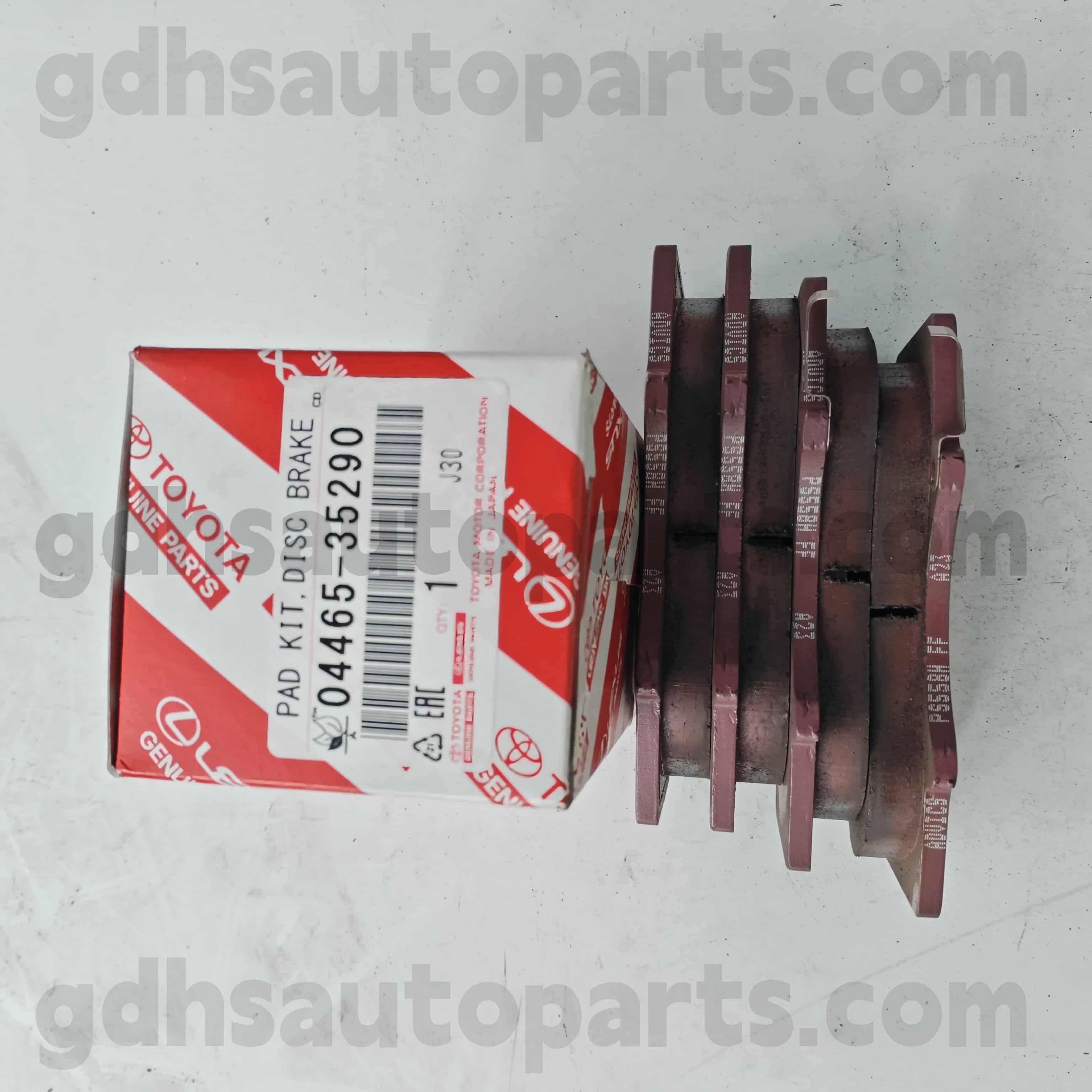 04465-35290 Toyota valódi alkatrészek elülső fékpadja Land Cruiser Prado 、 Fortuner 、 FJ Cruiser 、 Hilux 、 Sequoia Chassis No.GRJ12#, KDJ120, KZJ120, LJ12#, RZJ12#, Trj12#.. ARL, GCC, GCC, GCC, GCC, GCC, gener