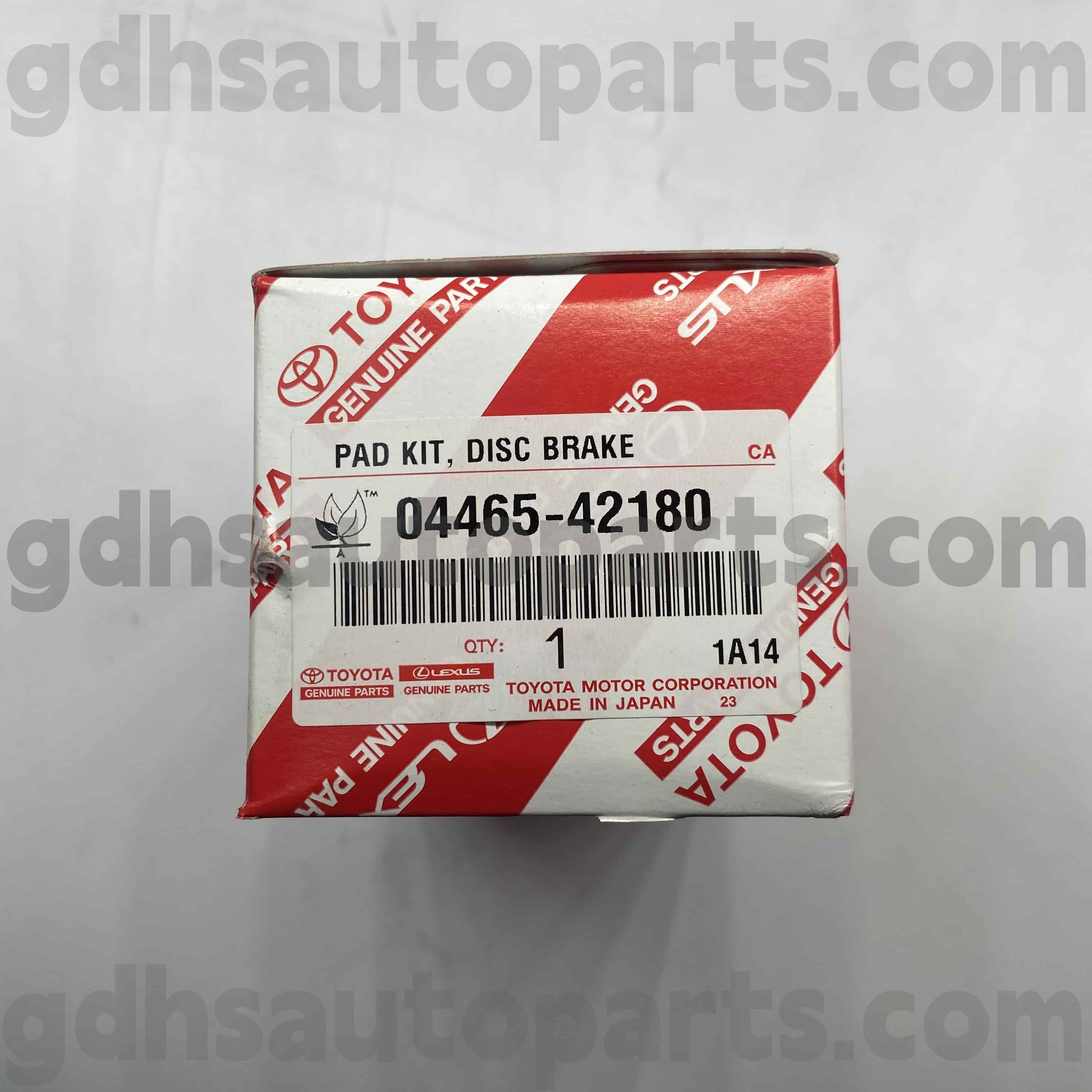 04465-42180 Toyota valódi alkatrészek Elülső fékbetétek Harrier/Hybrid, Mirai alváz no. ACA3# ZGR2# AS