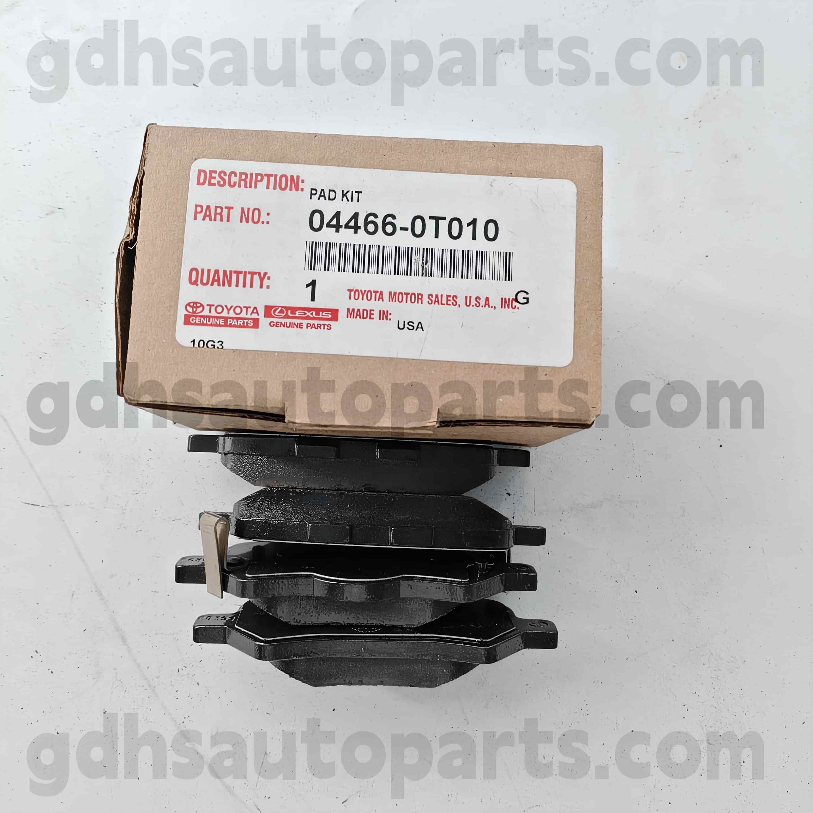 04466-0T010 Toyota valódi alkatrészek Hátsó fékbetét a Venza alvázához. AGV1#