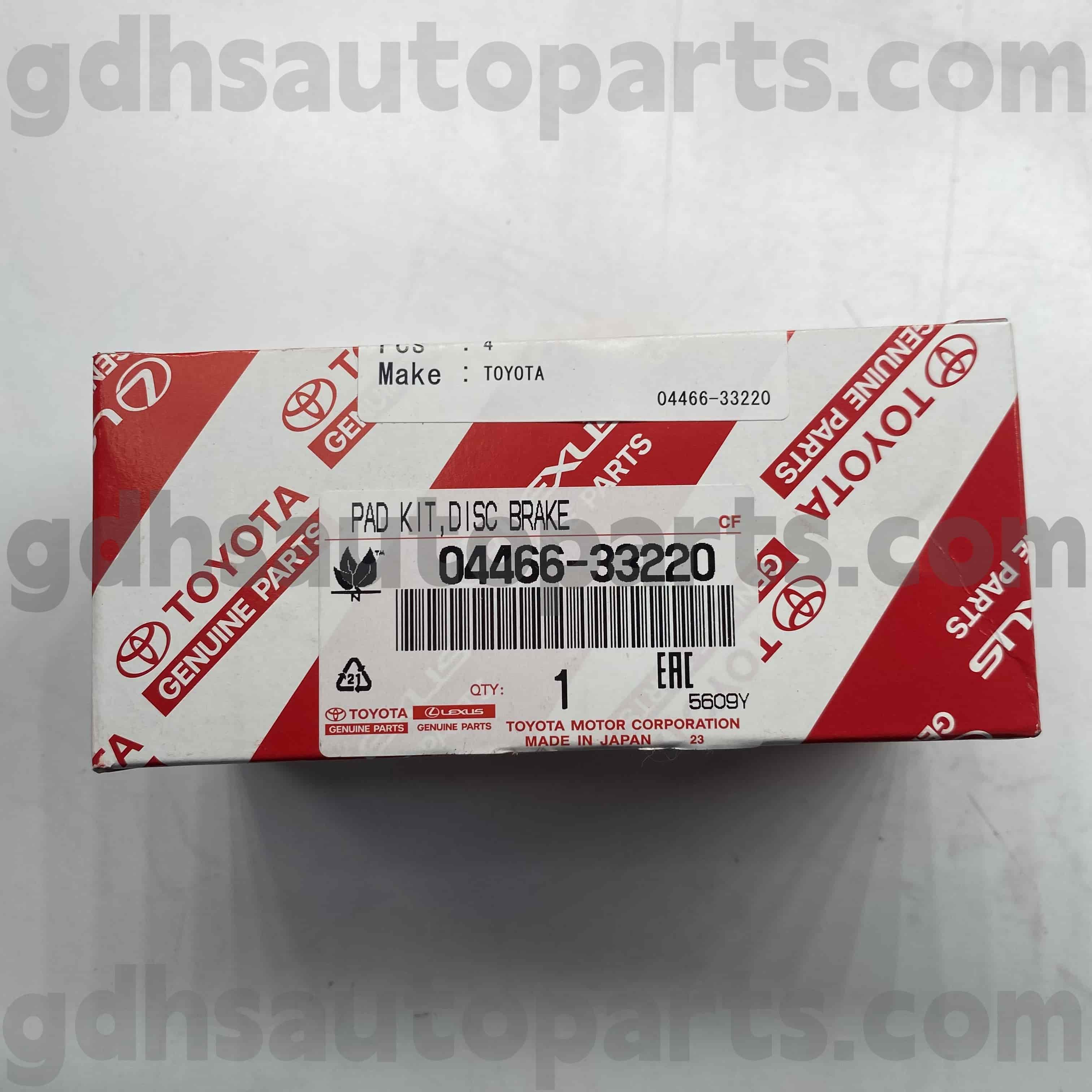 04466-33220 Toyota valódi alkatrészek Hátsó fékbetétek Camry/hibrid, Lexus UX250H/200 alvázszámhoz. Axvh70