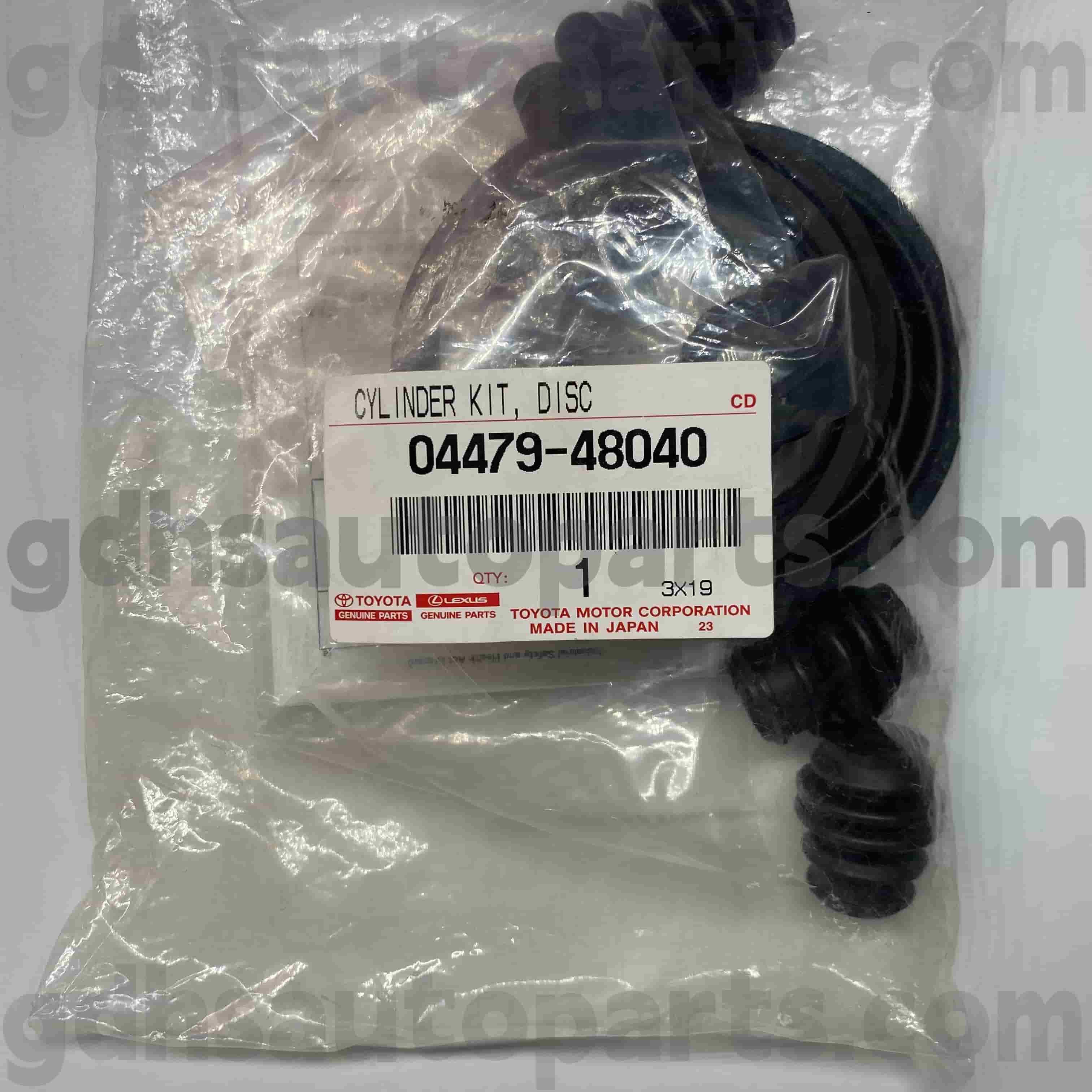 04479-48040 Toyota valódi alkatrészek Elülső fékhenger javító készlet a Kluger HV-hez, Harrier, Lexus RX300/330/350 alváz száma. MHU28