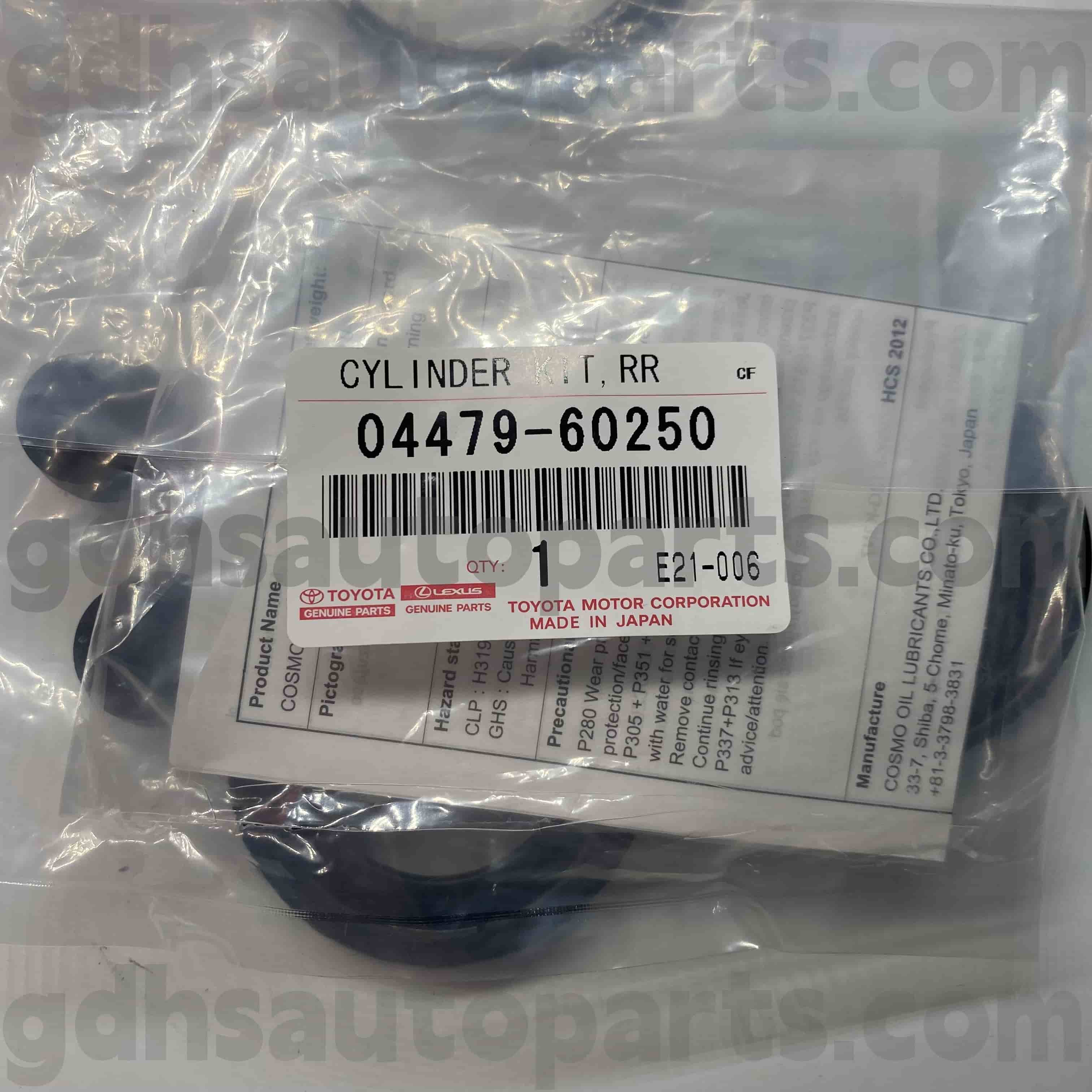 04479-60250 TOYOTA EREDIKAI PARTOK Hátsó fékhenger javító készlet Land Cruiserhez, Lexus LX470 alváz no. UZJ100