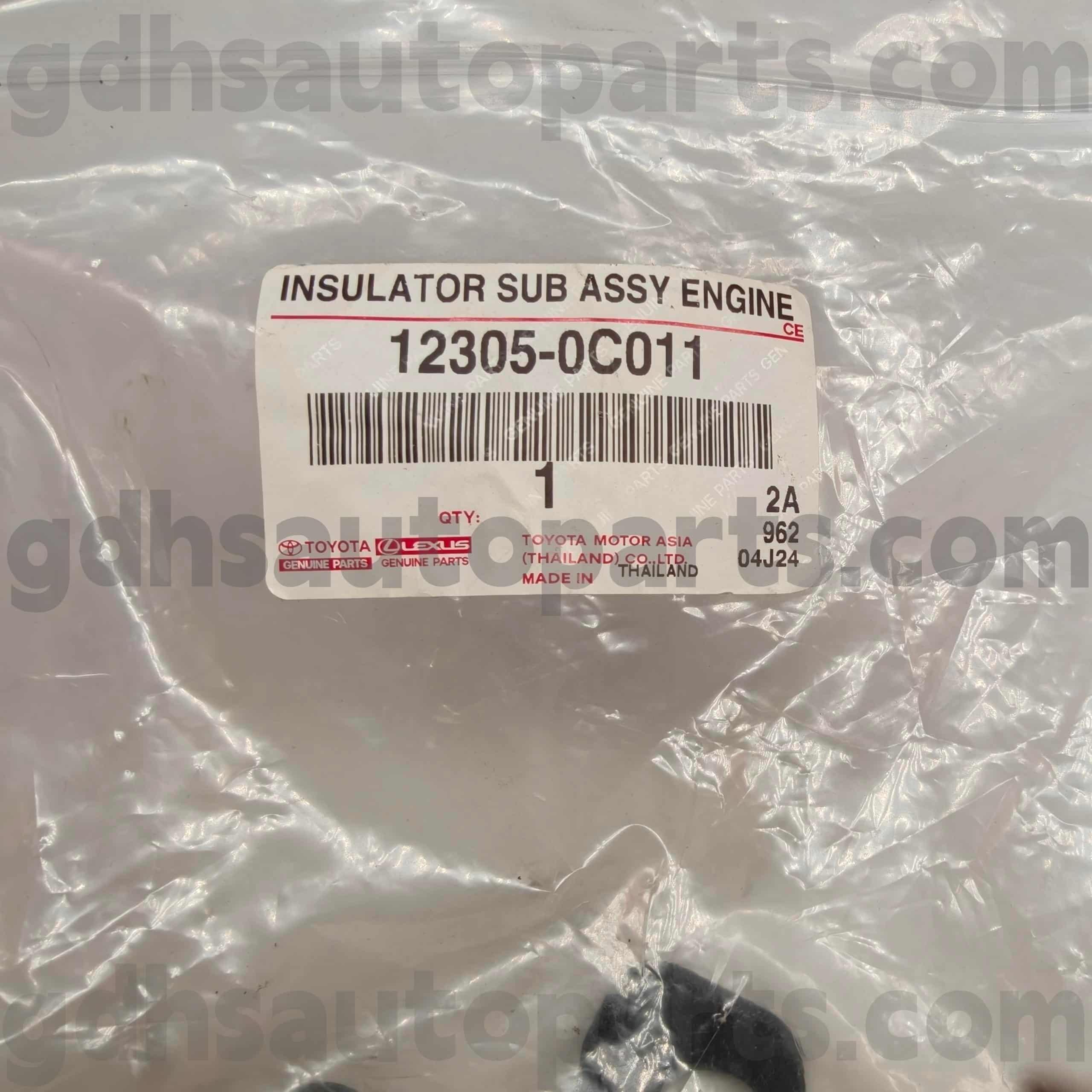 12305-0C011 Eredeti Toyota alkatrészek jobb oldali motortartó HILUX, FORTUNER alváz NO.TGN51