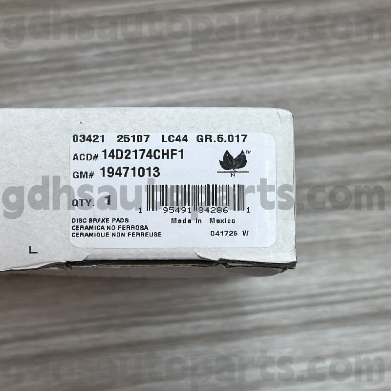 14D2174CHF1 ACDELCO FÉK PAD ESCALADE OE No.19241013