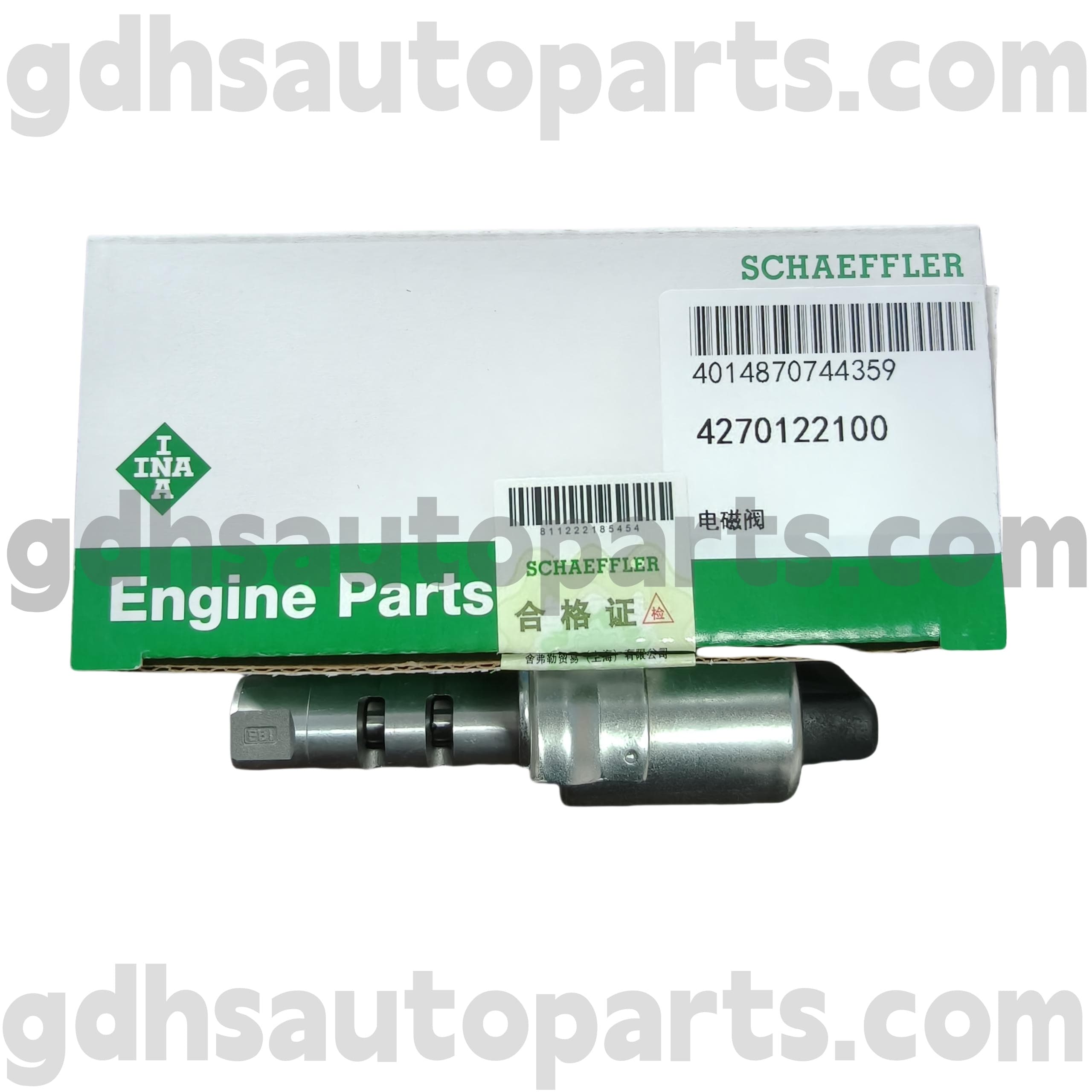 4270122100 Schaeffler Ina vezérműtengely mágnesszelep a Range Rover Evoque -hoz, Land Rover Freelander 2, Range Rover Oe No. LR025652