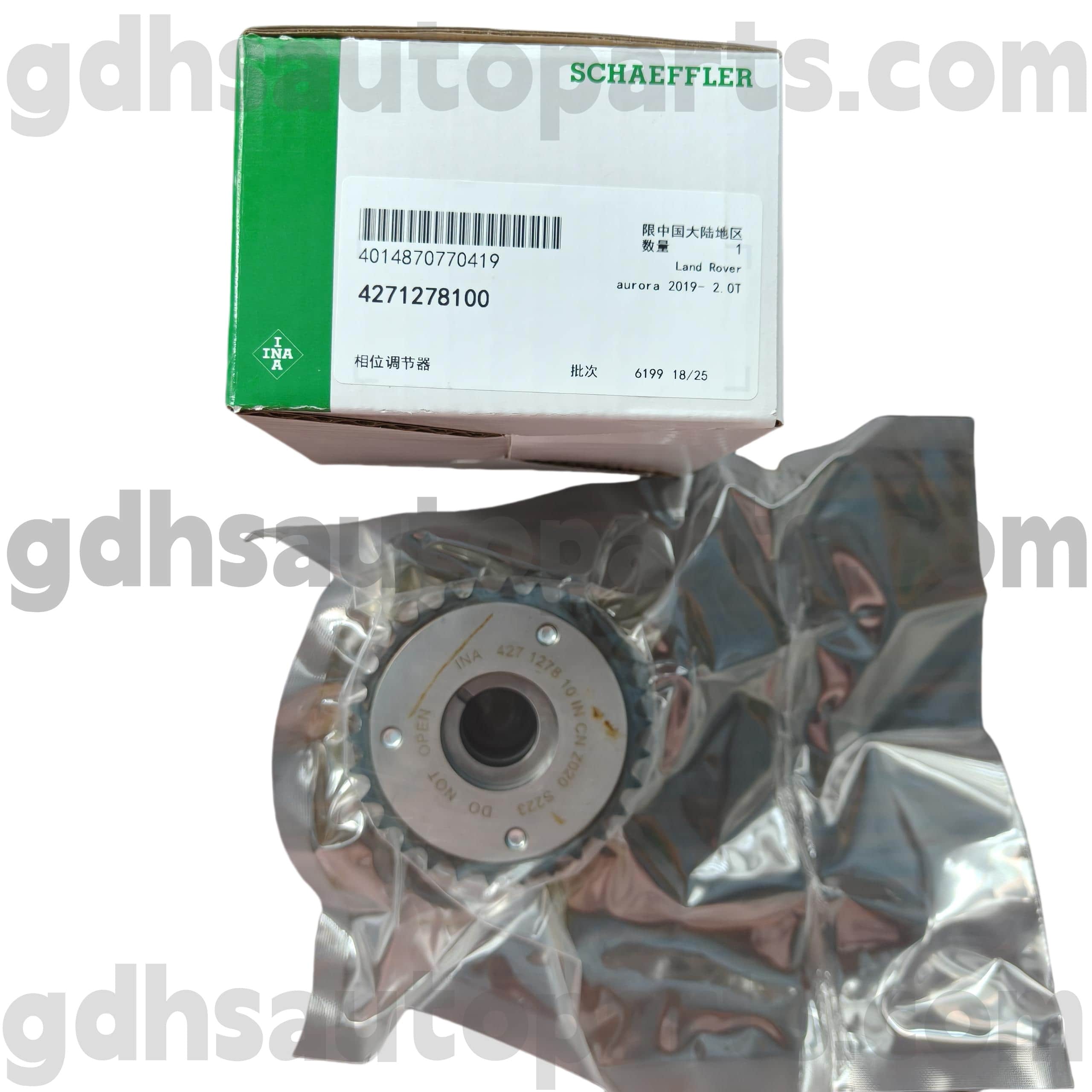 4271278100 Schaeffler INA vezérműtengely -lánckerék a Range Rover Velar számára, Land Rover Discovery 4, Range Rover, Range Rover Sport Oe No. LR142279