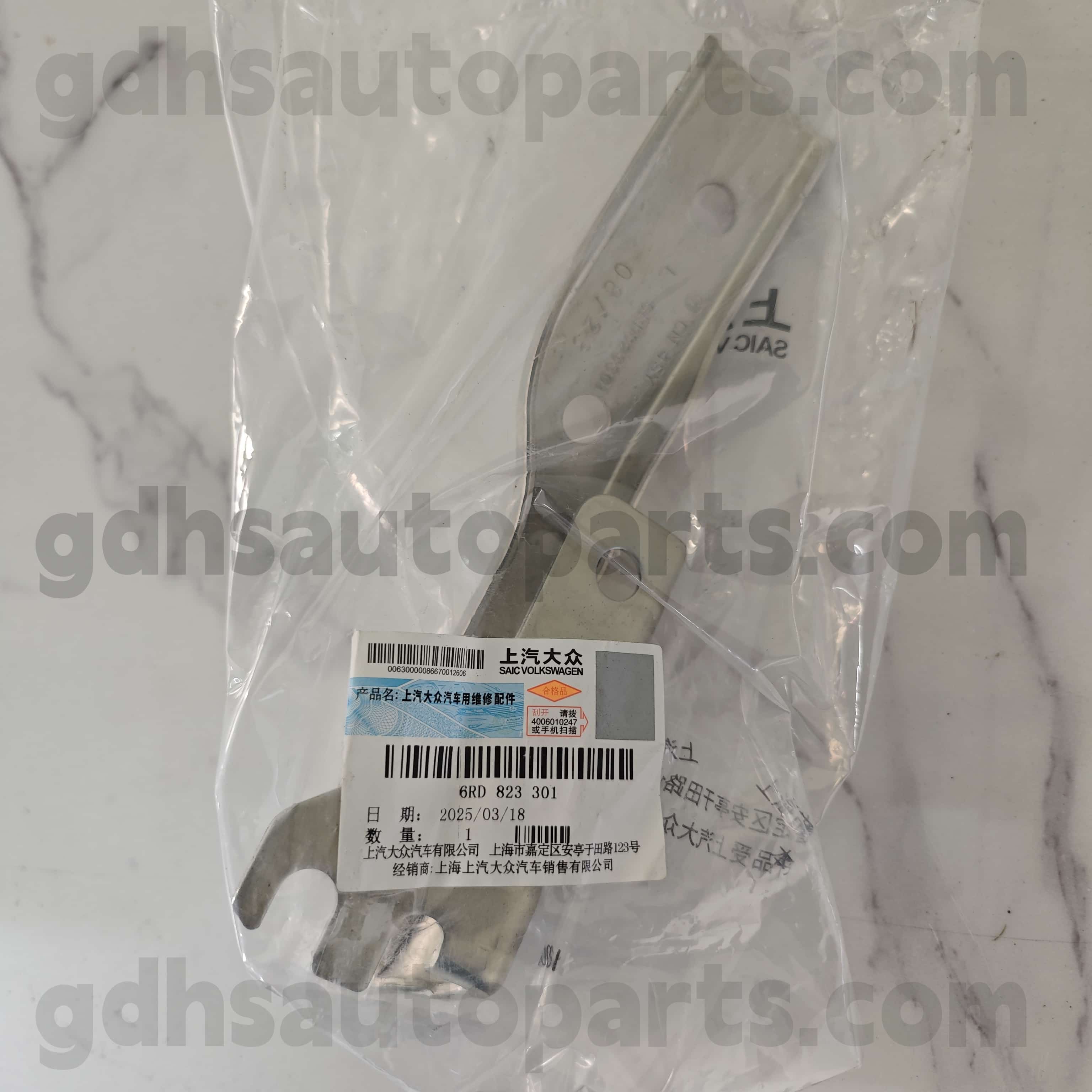 823 301 301 Volkswagen valódi alkatrészek bal oldali motorháztető csuklópolo számára
